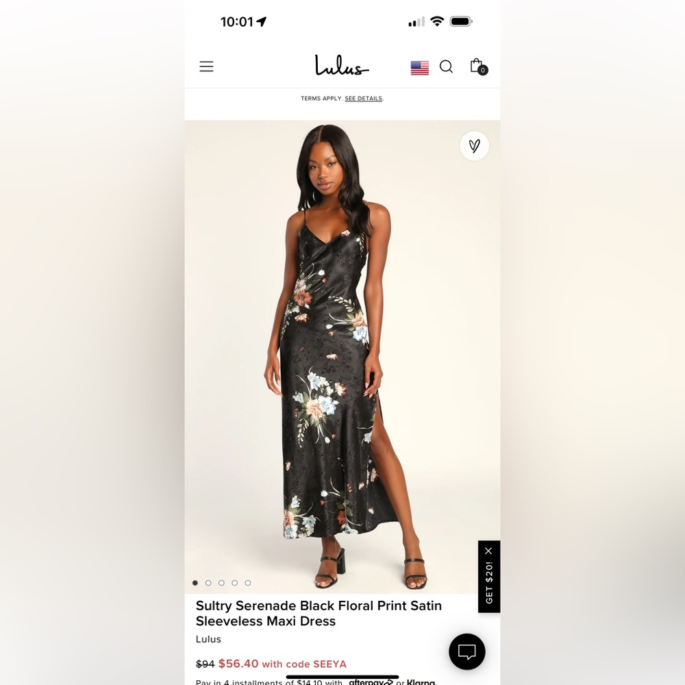 Lulu’s Sultry Serenade Dress - Black XL NWT